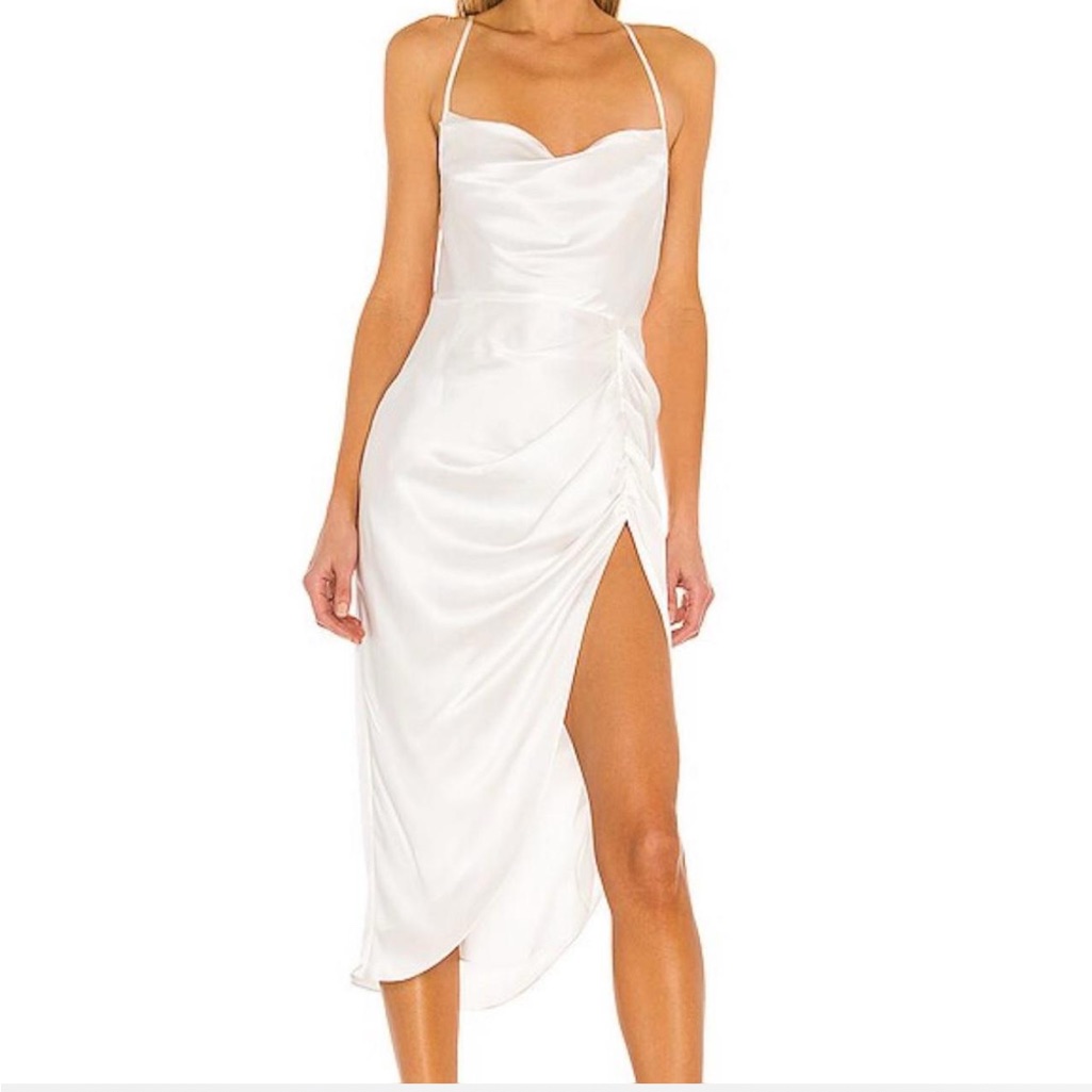 Amanda Uprichard White Asymmetrical Dress